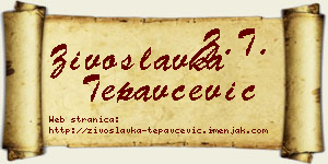 Živoslavka Tepavčević vizit kartica